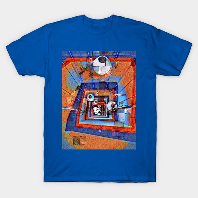 Staircase and lights Abstract T-Shirt by Art Enthusiast